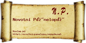Novotni Pénelopé névjegykártya